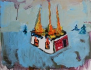 Nukentėjusių nėra. 2015. Drobė, akrilas. 60x80