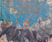 Mėlynas natiurmortas su moliūgu. 2016. Drobė, akrilas. 100x120