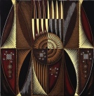 Dalia Lidija Mataitienė
Triptikas „Karūna. Saulės ženklas. Atvėrimas“, 1971, kartonas tempera, autorinė rechnika, 83x83x7