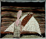 Audronė Adomavičienė
Moters portretas su Rimos močiutės augalu 1995, 80x130, batika, šilkas